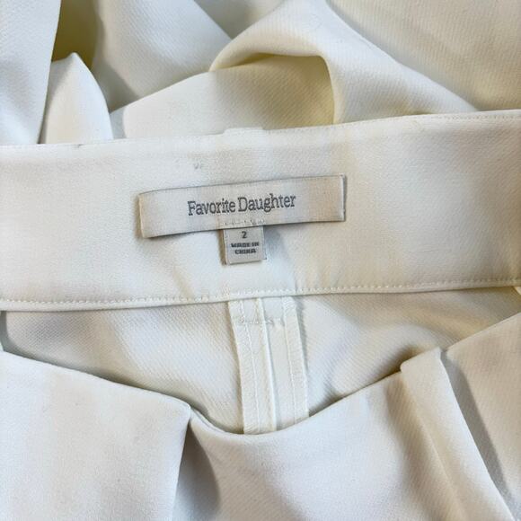 Favorite Daughter The Favorite Pants Trousers High Rise Wide Leg Ivory Size 2 - Picture 4 of 8